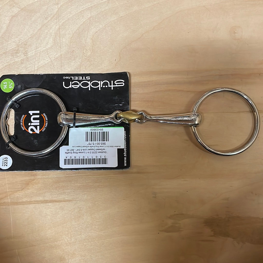 Stubben 2233 Filet à anneau libre 2 en 1 avec maillon en cuivre doux