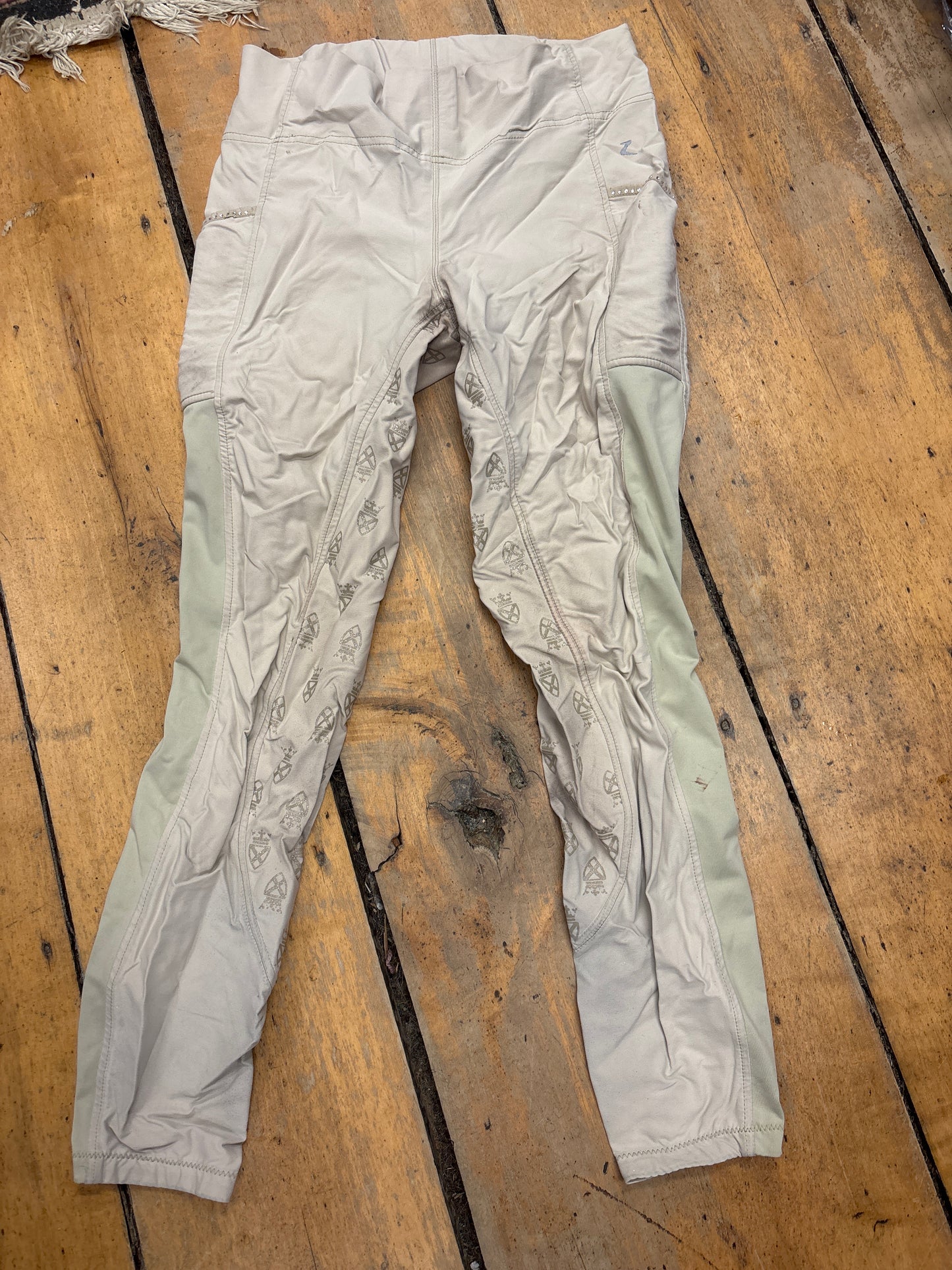 Horze Juliet Sticky Full Seat Tights-Tan-30