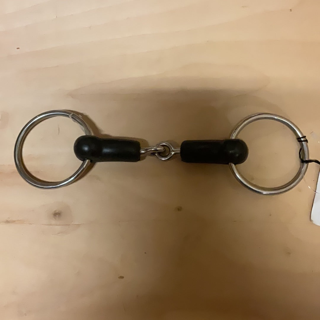 Korsteel Hard Rubber Jointed Loose Ring Snaffle-5"