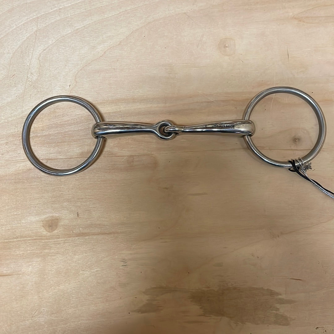Korsteel Stainless Steel Solid Mouth Jointed 16mm Loose Ring Snaffle