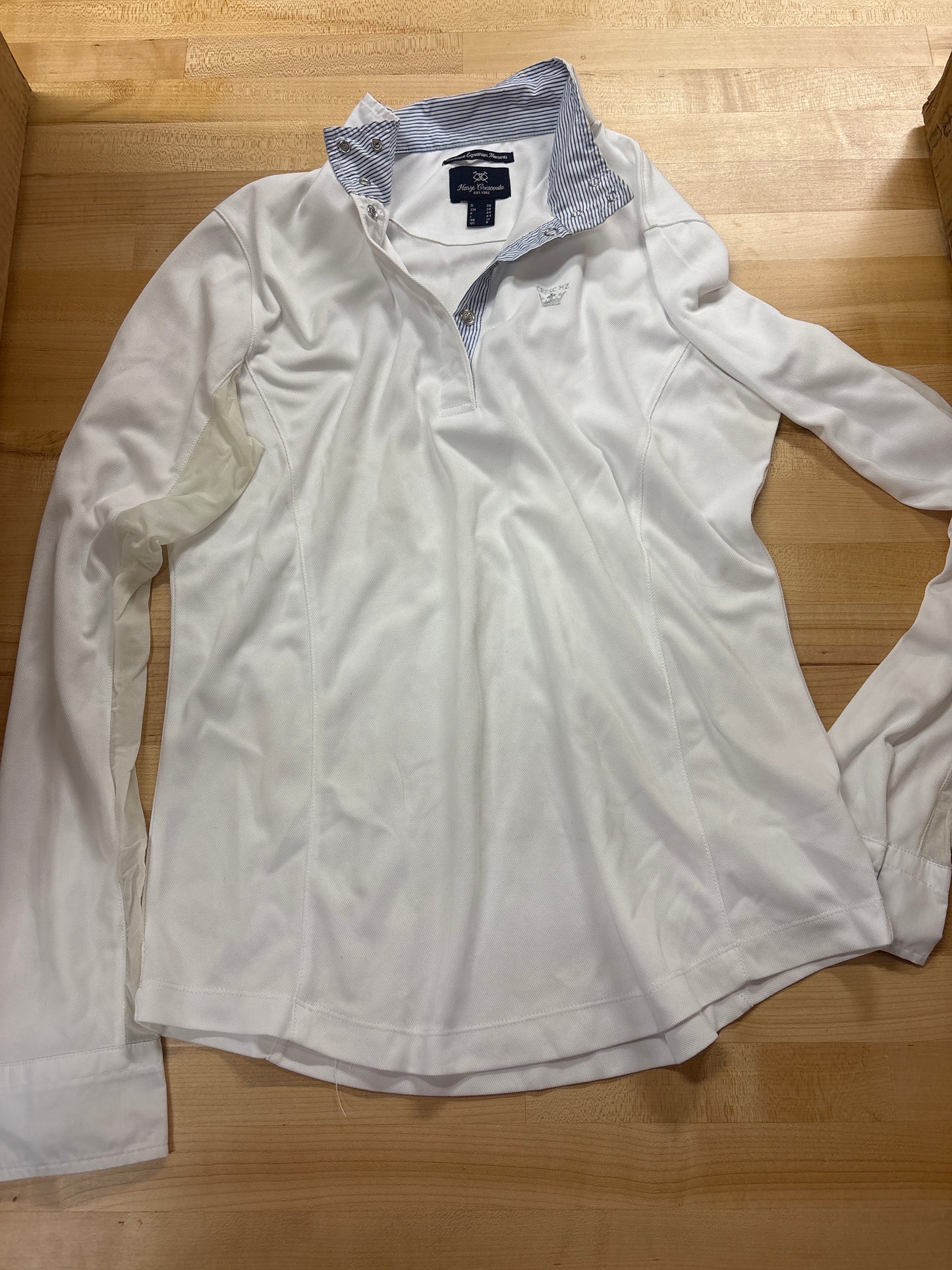 Horze Show Shirt-White-Ladies 8