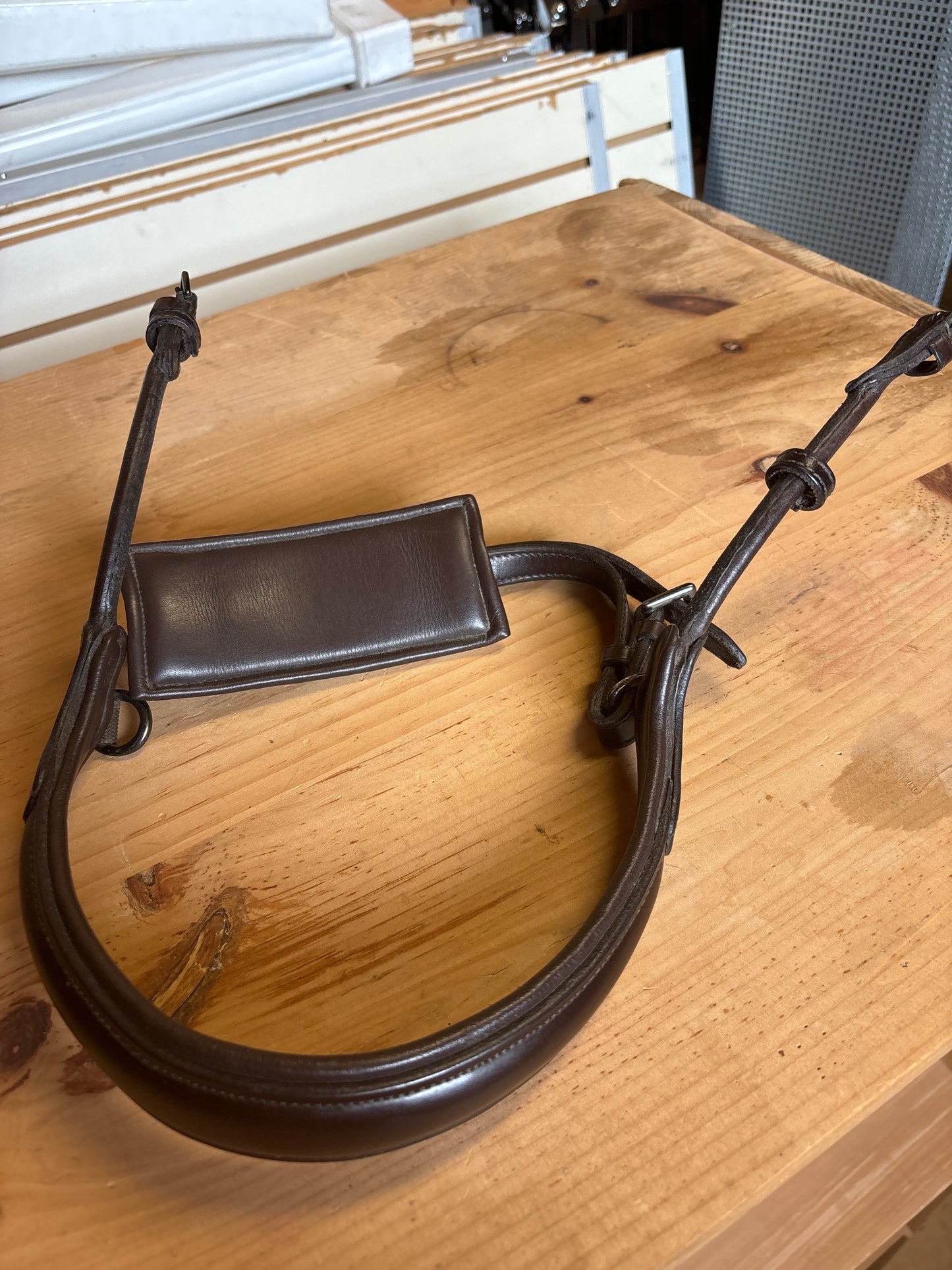 Kingsley Rolled Leather Noseband-Brown-Full