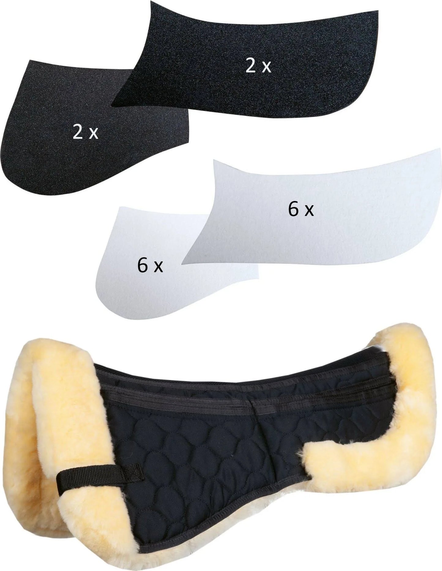 HKM Half Pad-Black with Sheepskin-Full