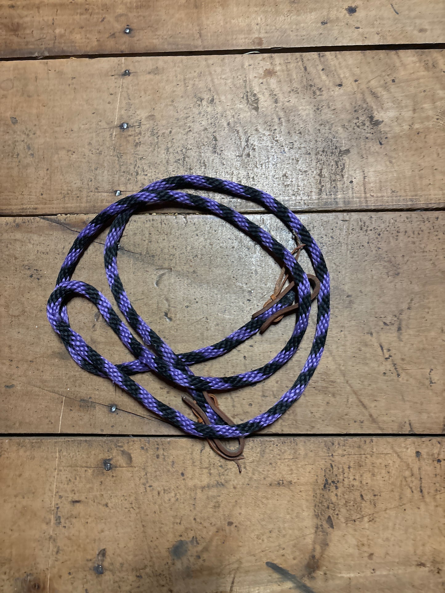 Rope Reins-Purple/Black