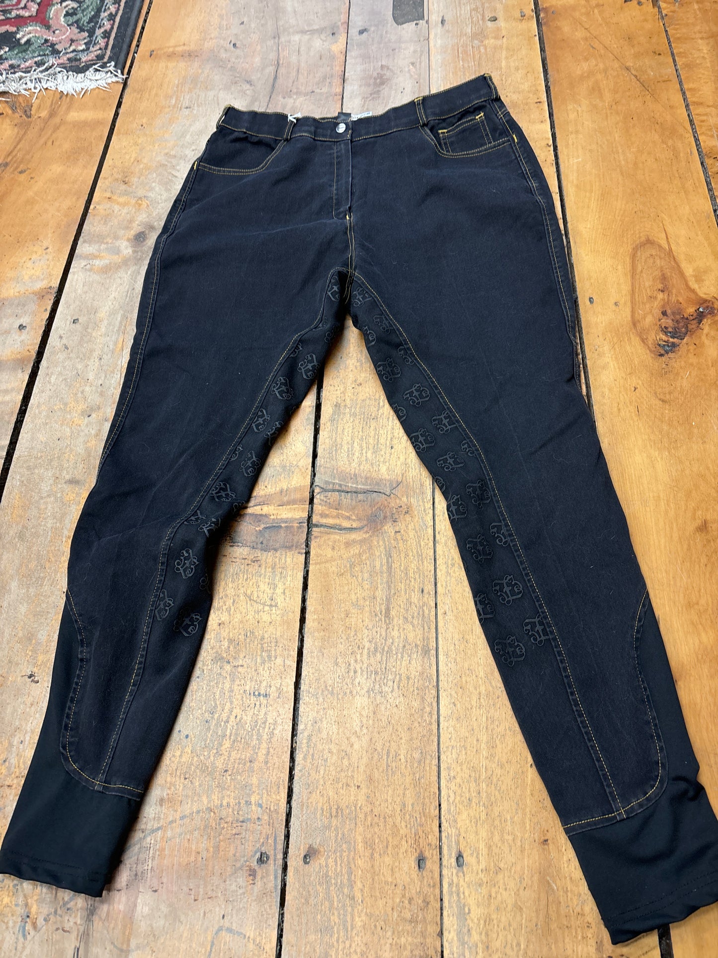 Horze Denim Breeches-Black-30