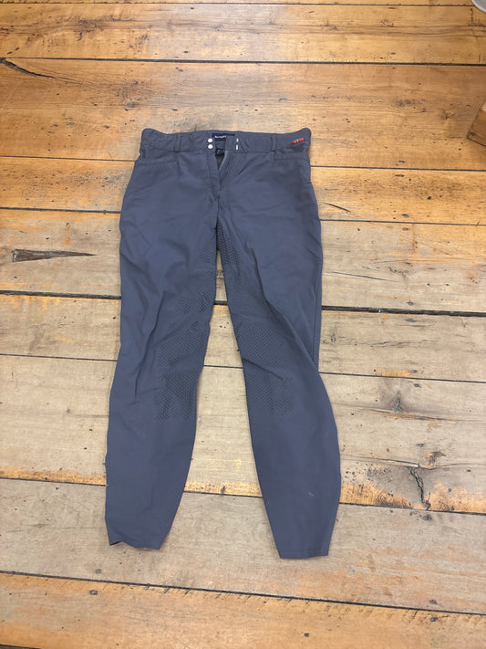 B Vertigo Silicone Full Seat Breeches-Grey-30