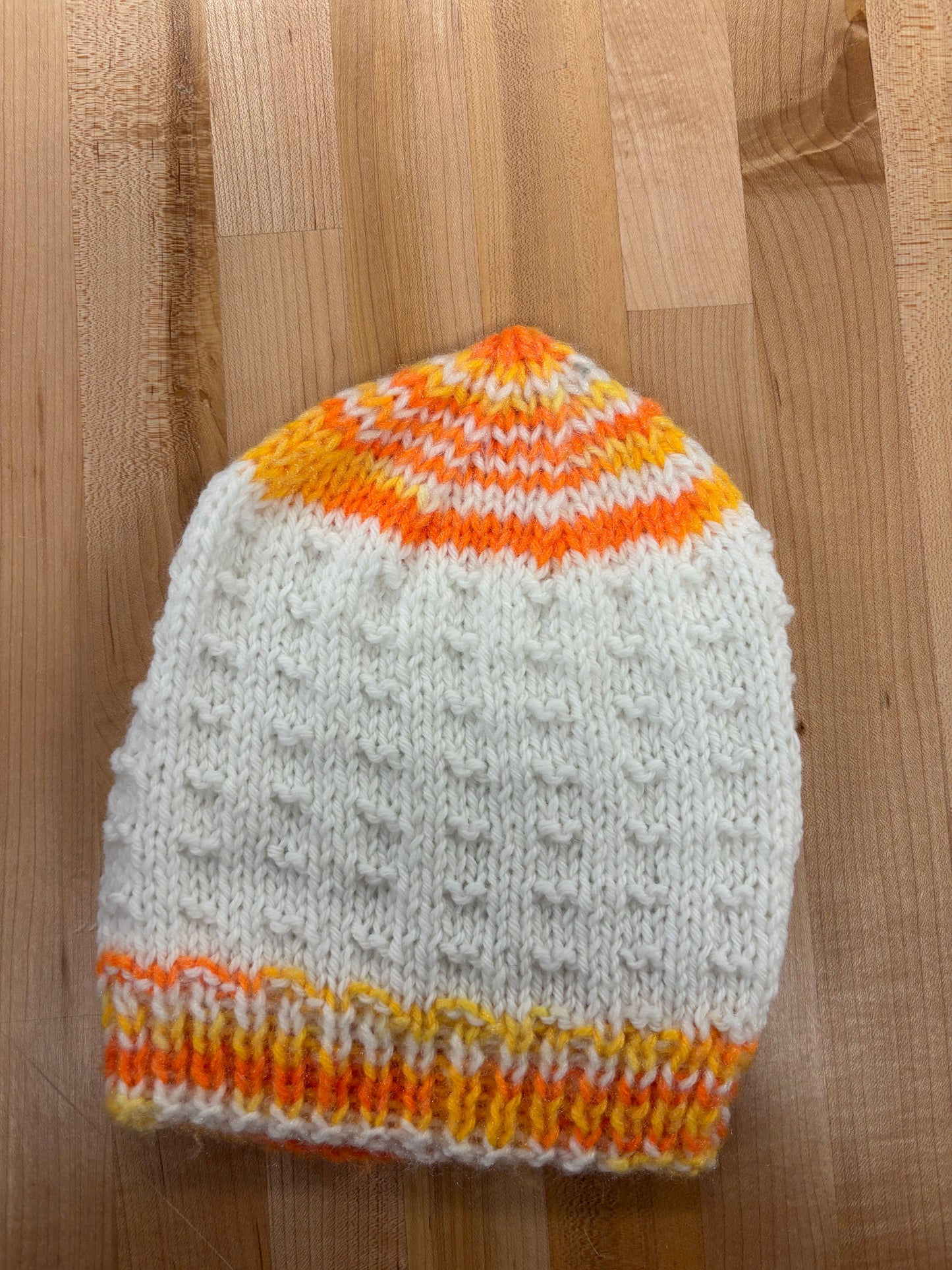 Hand Knit Winter Hat- no pompom