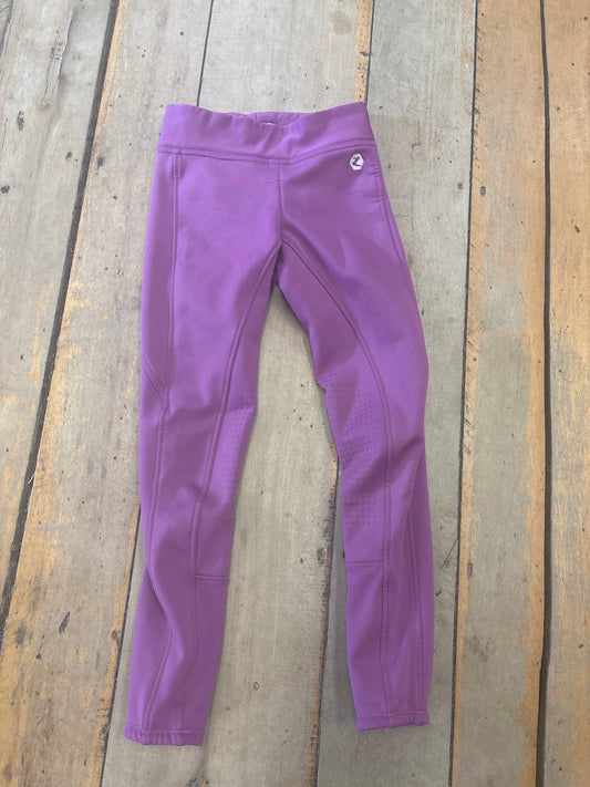 Horze Winter Silicone Breeches-Fuschia-JR Large