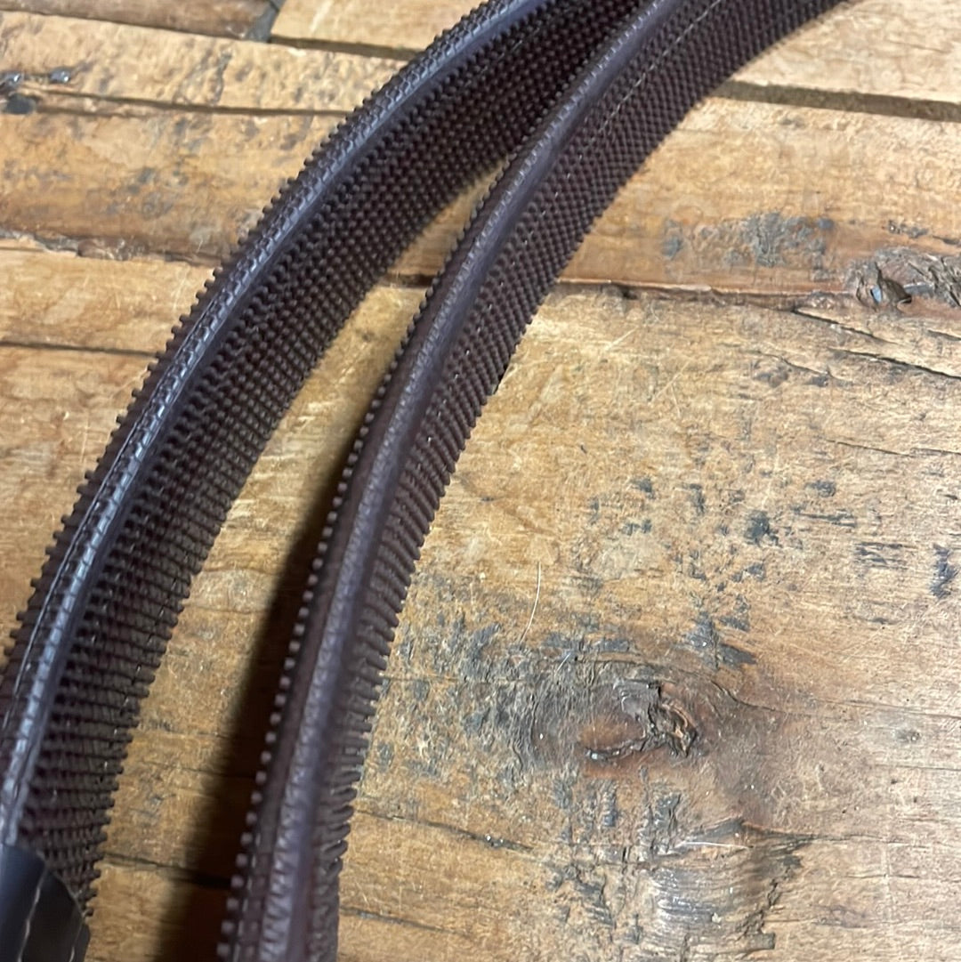 Harmohn Kraft Race Rubber Reins w/Buckle-Chocolate