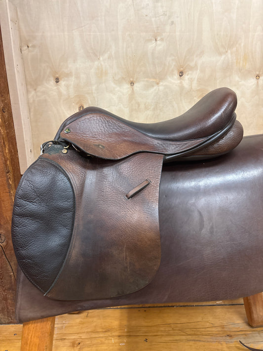 Ideal Jump Saddle-Brown-18”-Medium Wide