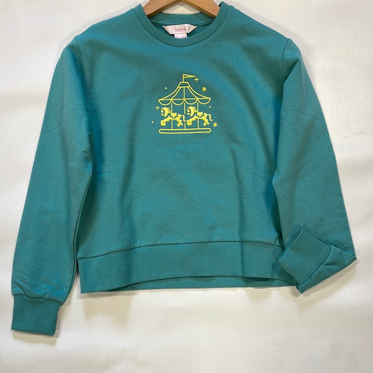 Horze Kids' Crewneck Sweatshirt-Green Blue Slate-Large