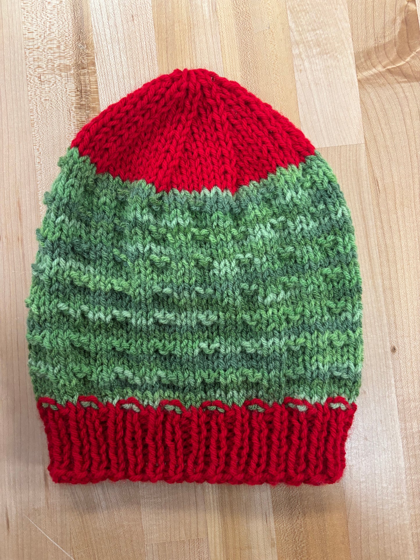 Hand Knit Winter Hat- no pompom