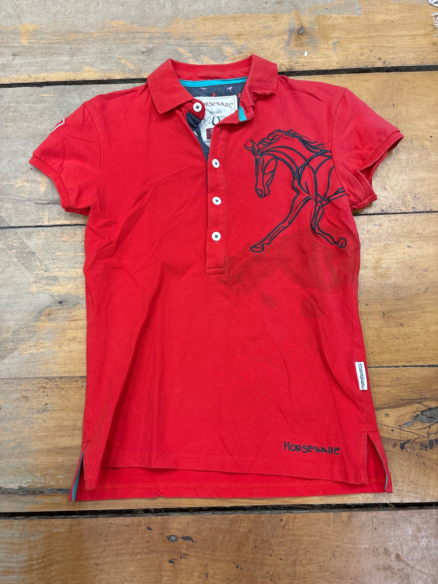 Horseware Polo Shirt-Red-Small