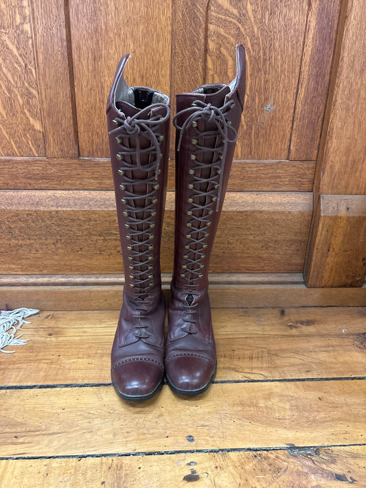 Ariat Capriole Riding Boots-Brown-6.5 Slim