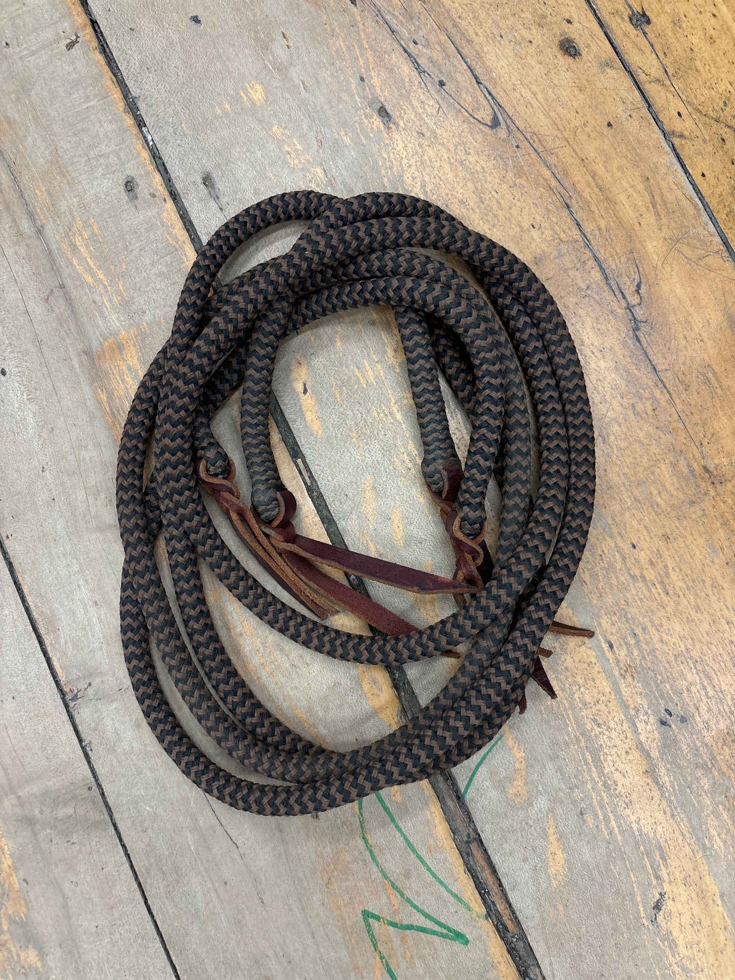 Cotton Split Reins-Brown/Black