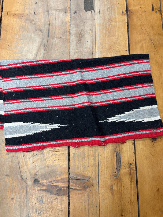 Western Saddle Blanket-Black/Red/Grey