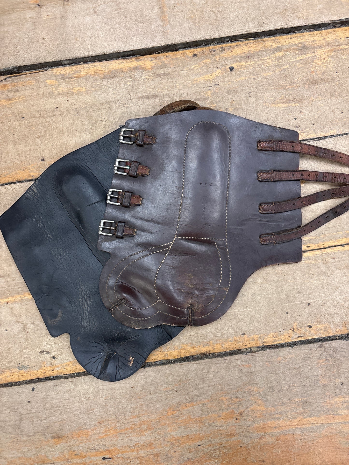 Leather Tendon Boots-Brown-Full