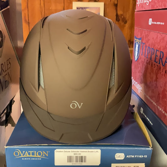 Ovation Deluxe Schooler Helmet-Brown-L/XL