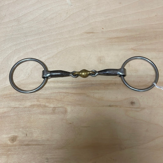 Premier Equine Blue Sweet Iron Loose Ring Snaffle with Brass Alloy Lozenge