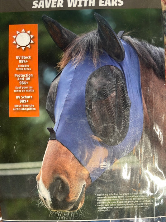 Weatherbeeta Deluxe Bug Eye Saver Mask-Pony-Blue