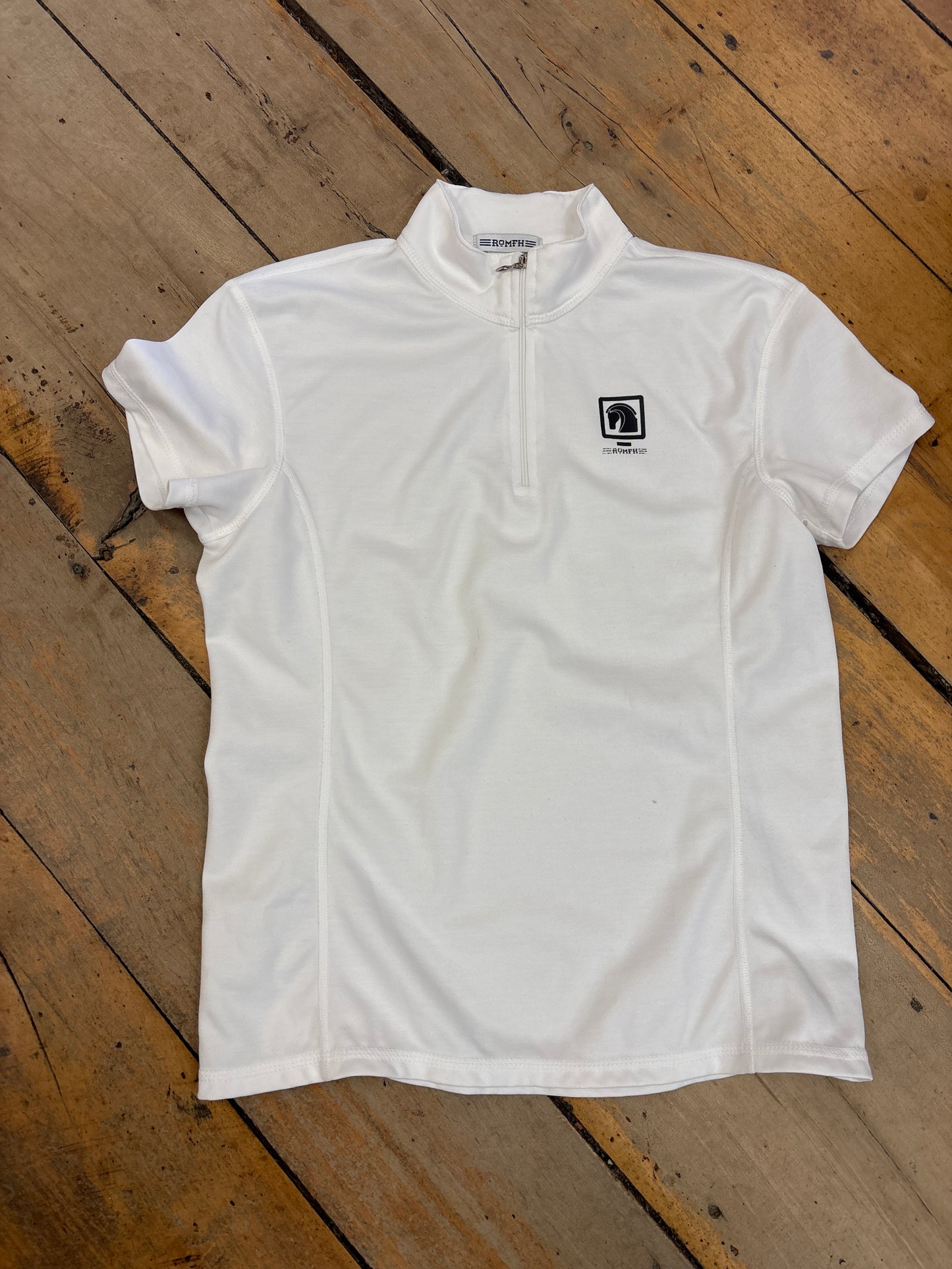 Romfh Short Sleeve 1/4 Zip-White-3