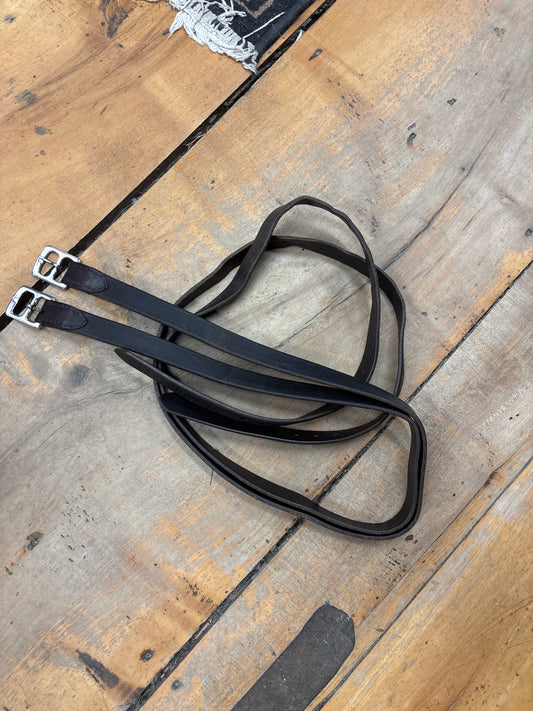 Courbette Stirrup Leathers-Brown-55”