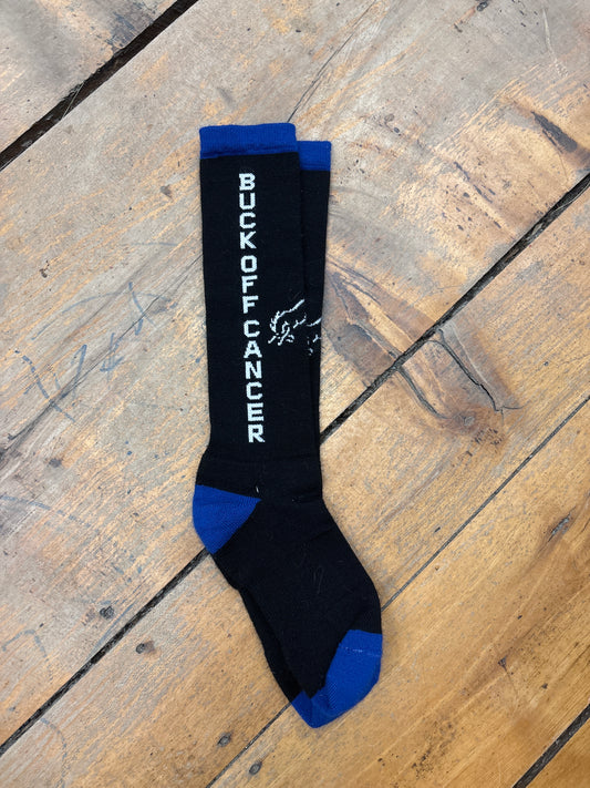 Buck Off Cancer Socks-Black