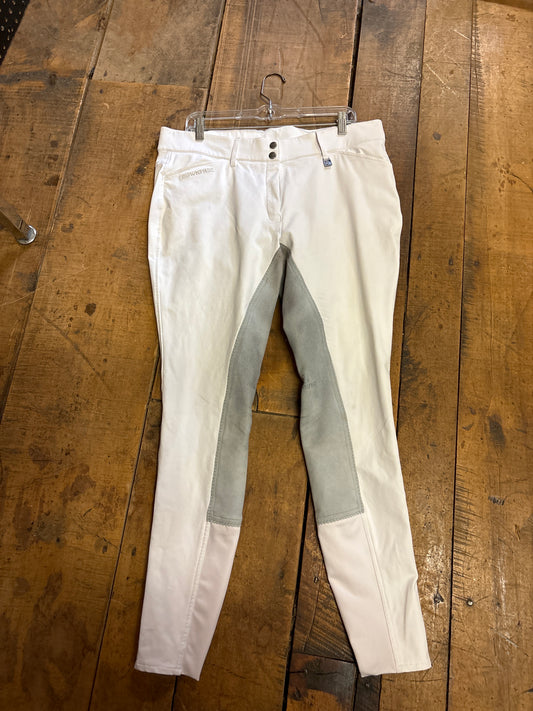 Romfh Full Seat Suede Breeches-White-34L