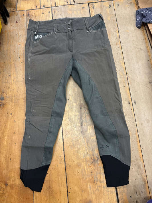 Full Seat Breeches-Grey-32