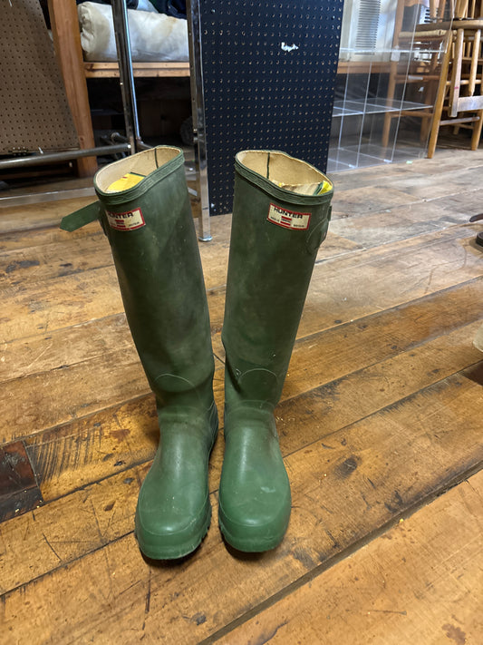 Hunter Mud Boots-Green-9
