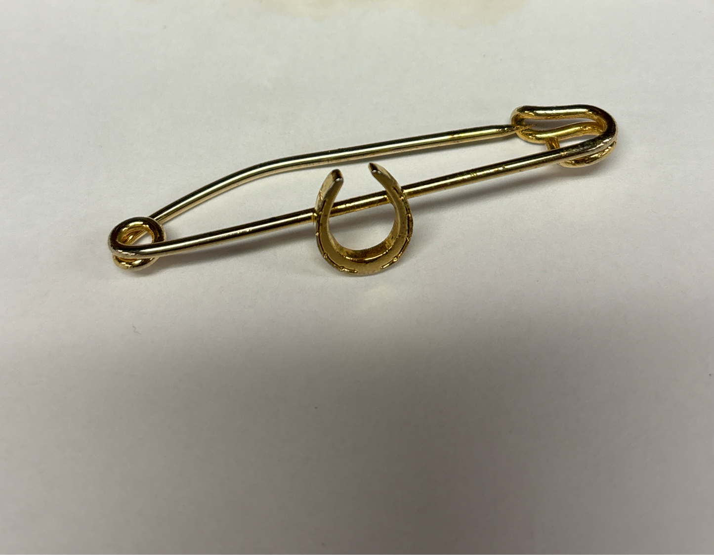 Horseshoe Stock Tie Pin-Gold