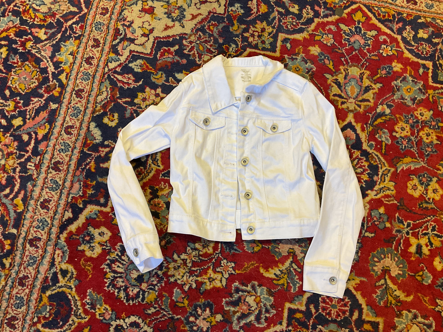 Kids Denim Jacket- White