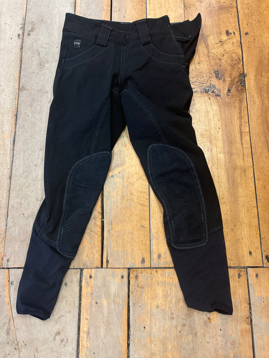 FITS Knee Patch Breeches-Small-Black