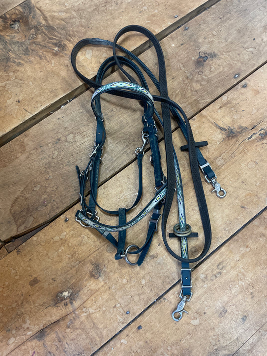 Biothane Bridle with Reins-Green-Full