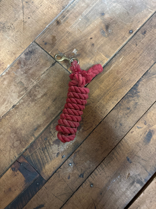 12’ Cotton Lead Rope-Red