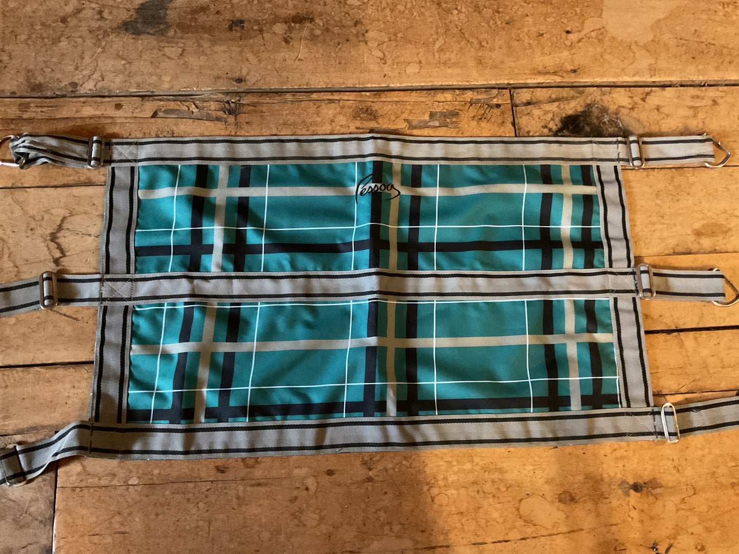 Pessoa Stall Guard- Teal Plaid