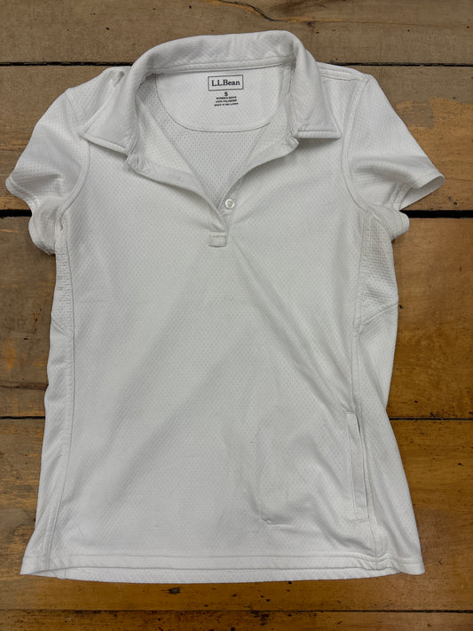 LL Bean Polo Shirt-White-Small