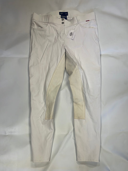 B Vertigo Suede Full Seat Breeches-White-32