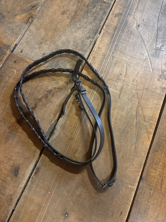 Braided Reins-Brown-Full