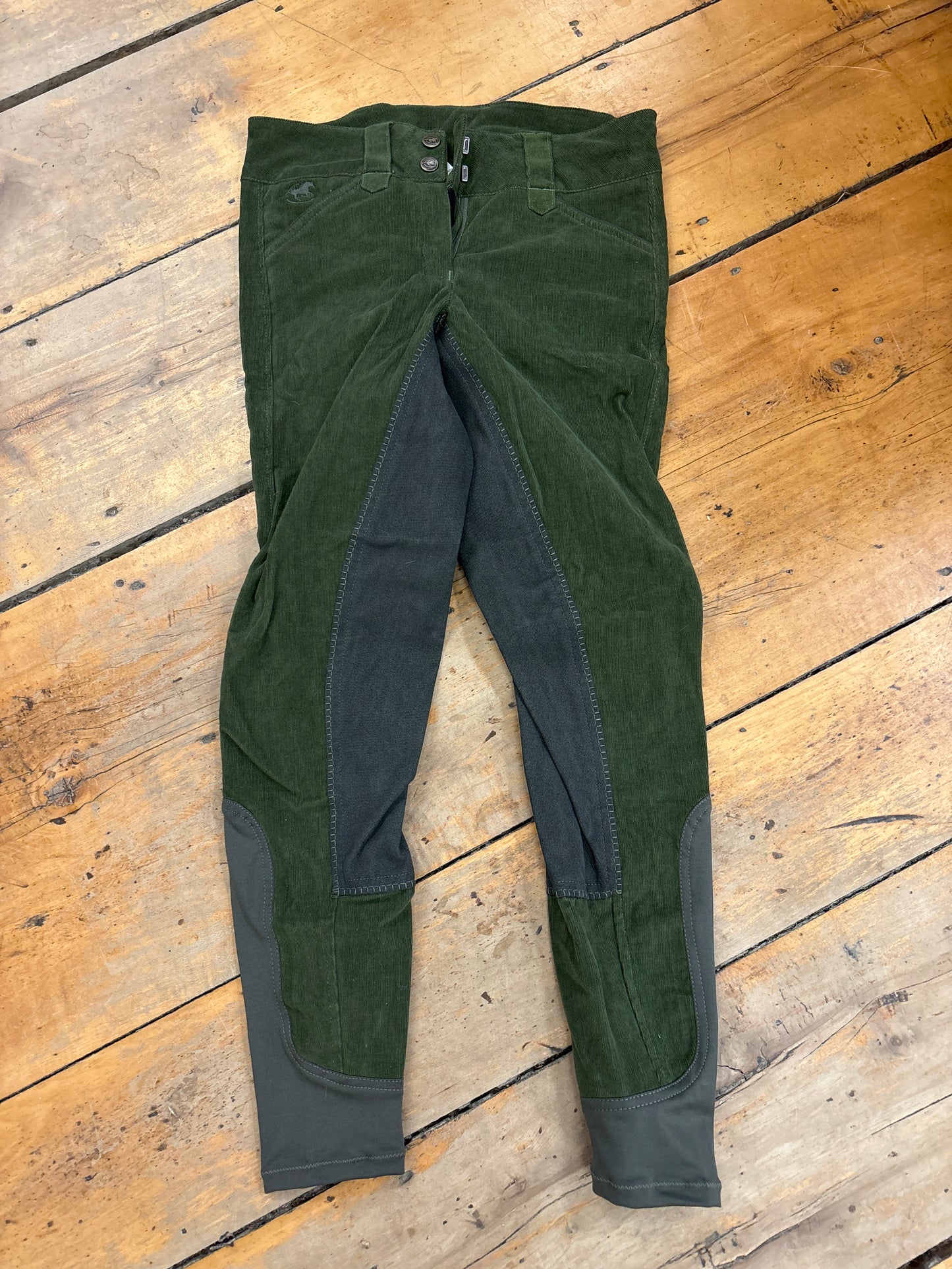 Smartpak Piper Full Seat Breeches-Corduroy Green-24R