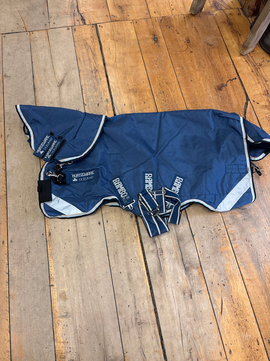Rambo 150g Turnout Rug-Blue-36”
