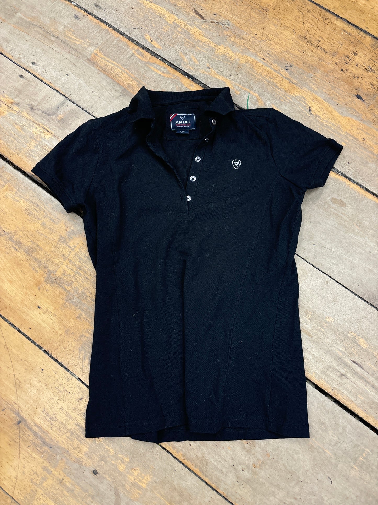 Ariat Polo Shirt-Black-Large