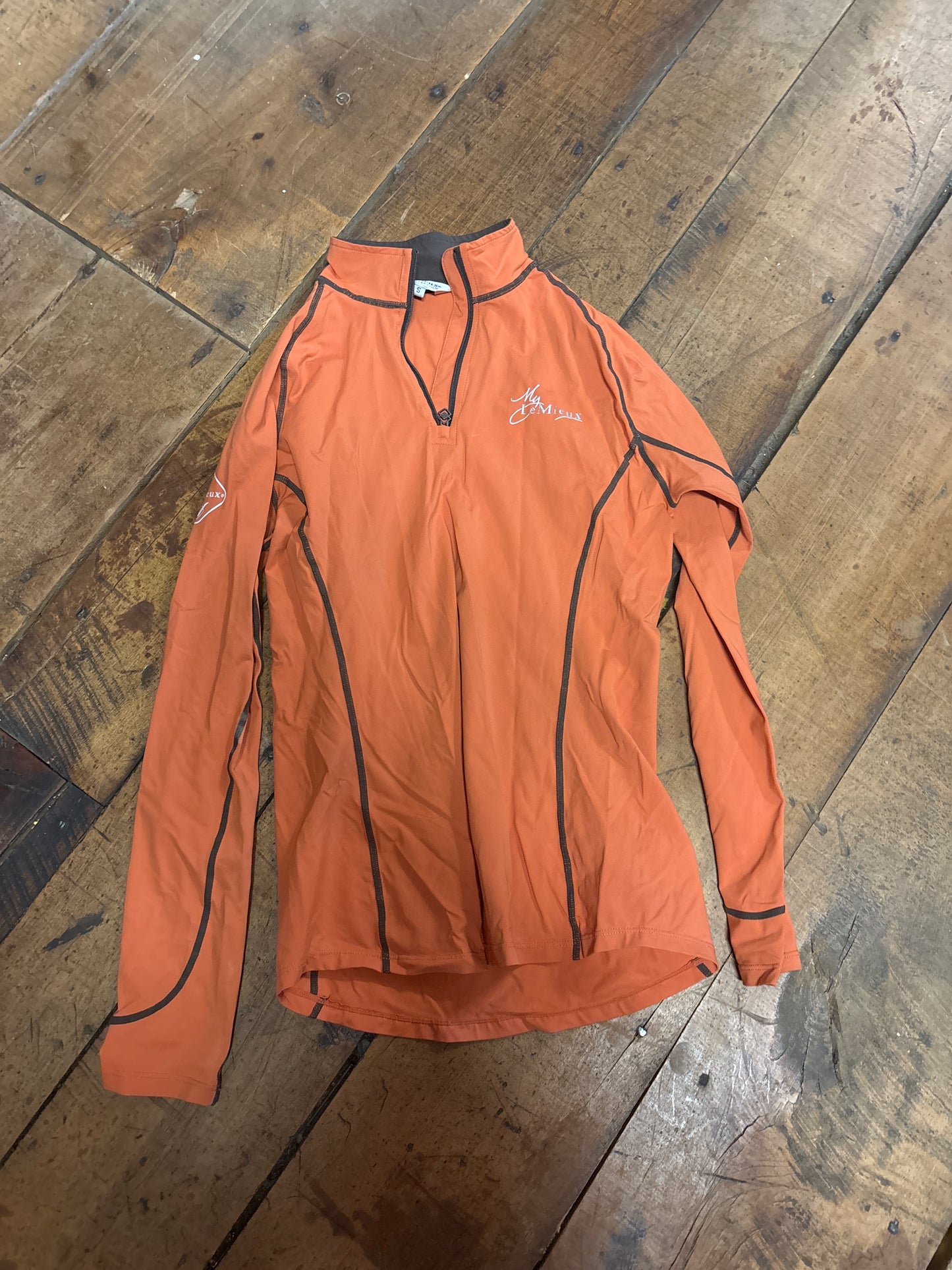 Lemieux Long Sleeve Shirt-Orange-Small