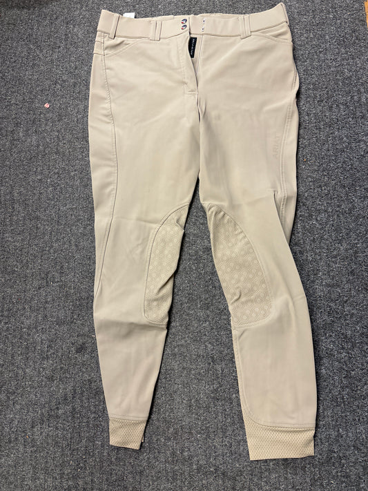 Ariat Knee Patch Breeches-Tan-32L