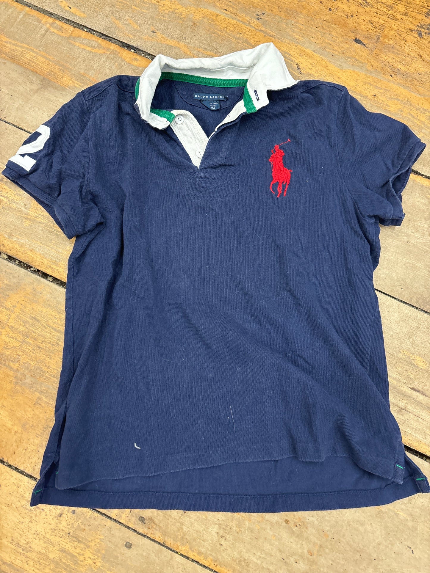 Ralph Lauren Polo Shirt-Navy-XLarge