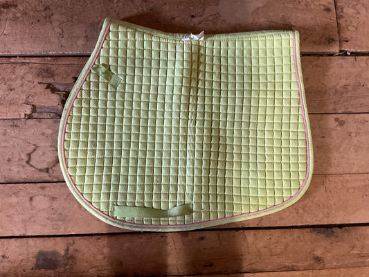 AP Saddle Pad- Green/Pink