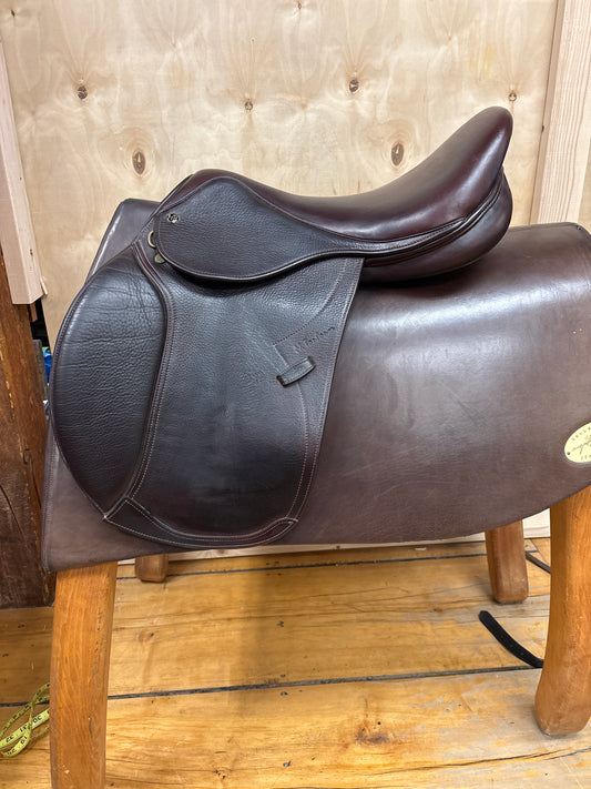 M. Toulouse Denise Jump Saddle-Brown-Adjustable-17.5”