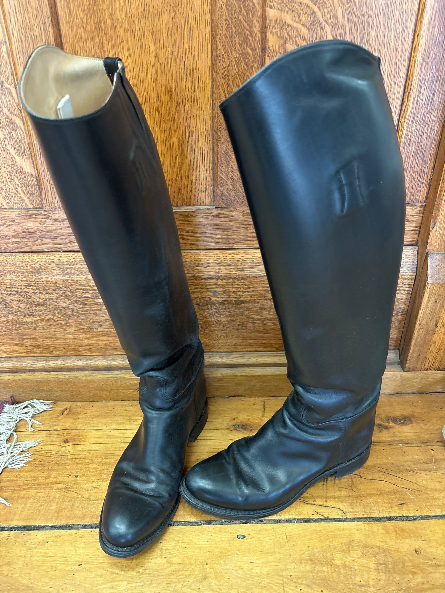 Ladies Custom Dehner Tall Boots-Black-9 Wide