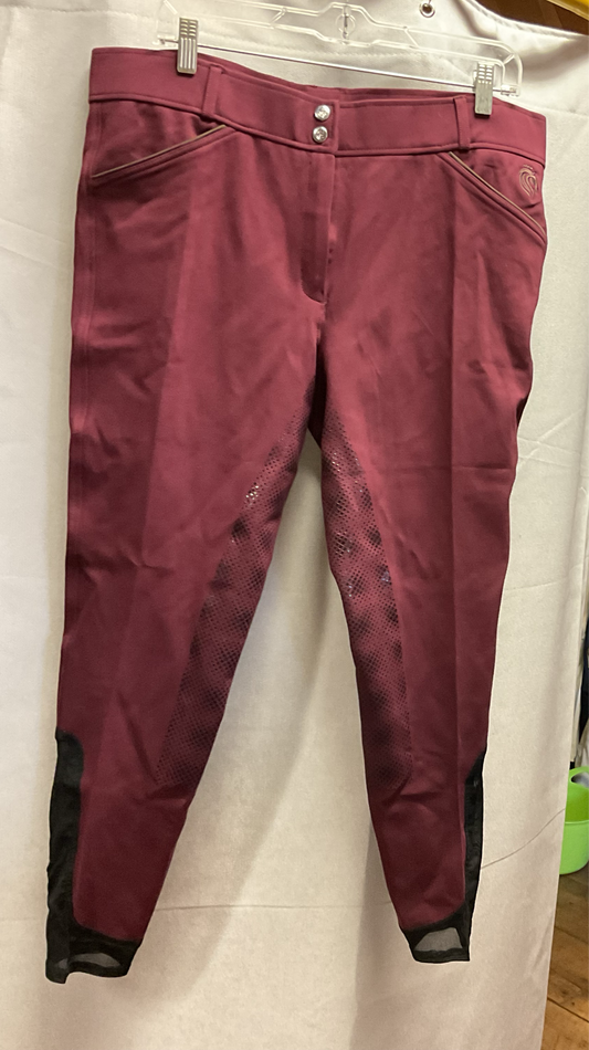 Equinavia Silicone FS Breeches- Burgundy