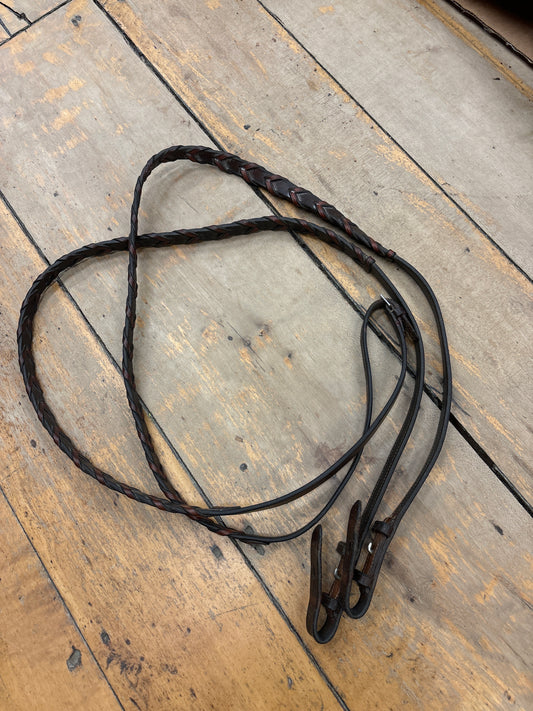 Braided Reins-Brown-Full